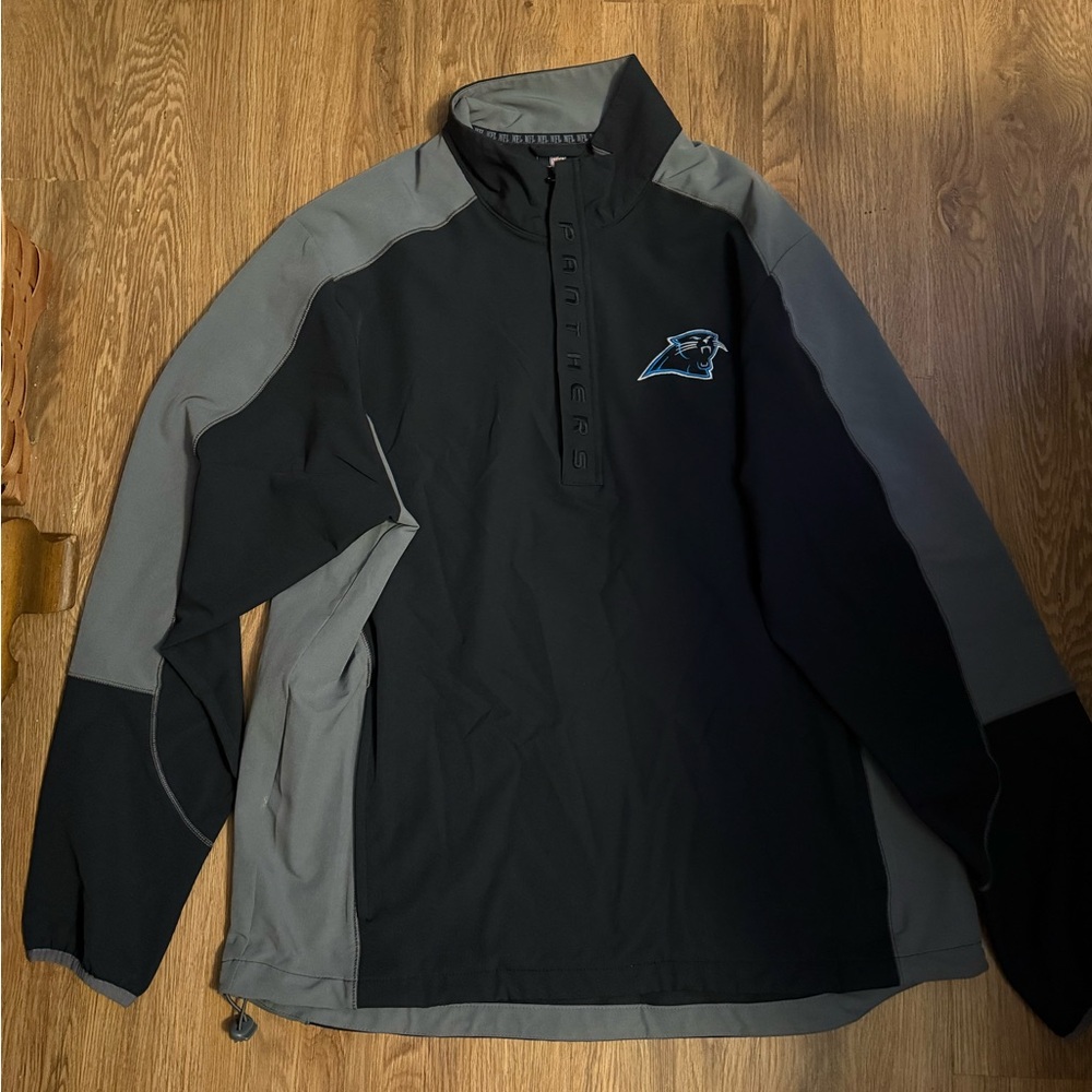 NFL team apparel 1/4 zip Carolina Panthers jacket